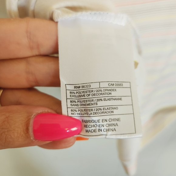 Nike Golf White Stripe Short Sleeve Polo Top Golfing Activewear Wicking Small - Picture 7 of 8